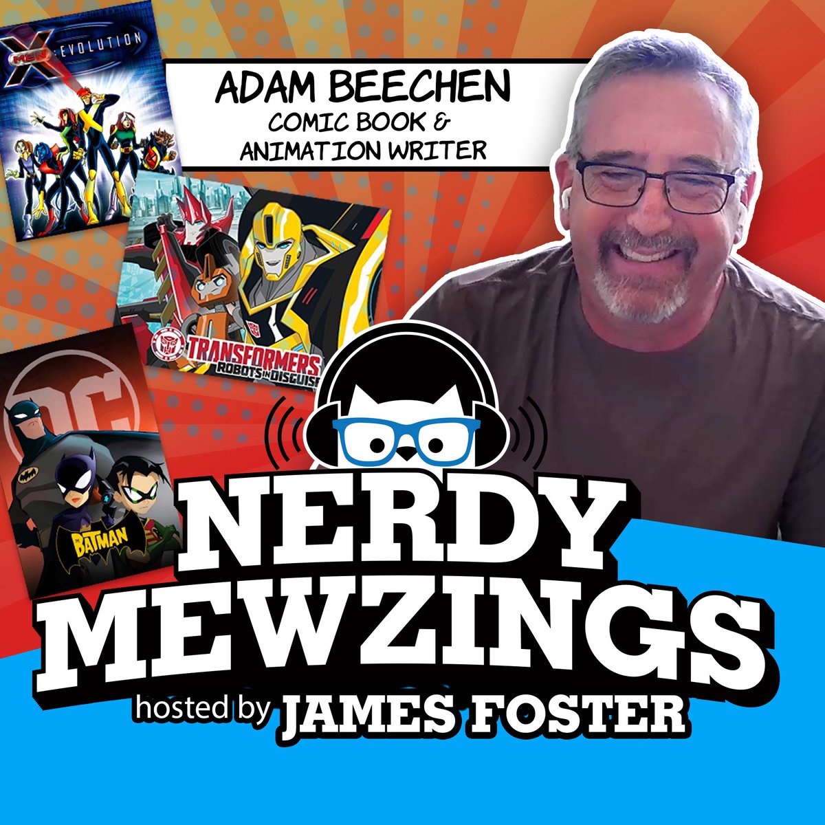 nerdymewzings's tweet image. SUPER stoked for all of you to checkout Monday’s episode featuring DC Comics and animation writer Adam Beechen! He’s literally written a BOATLOAD of your favorite cartoons and comics over the years! #dccomics #dcanimation #transformers #writer