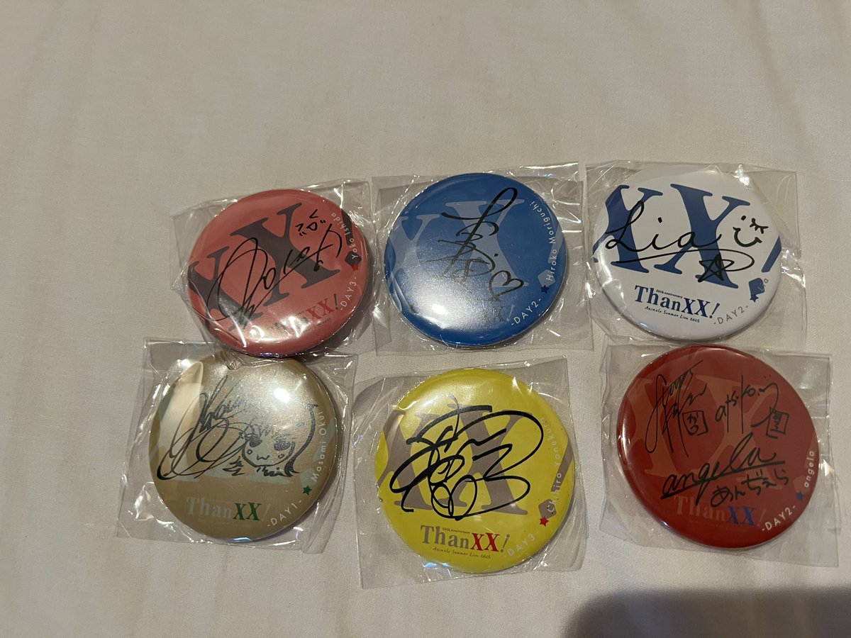 katsu0110's tweet photo. アニサマ2025 アーティスト缶バッジ
譲:米倉千尋・森口博子・anjela・Lia・石田燿子・奥井雅美

求:定価

複数個譲渡を優先させていただきます。
会場時間前までに希望です。
ReoNa・TRUEと交換も考えております。
検索からお気軽にどうぞ。 https://t.co/Yk2pdD25Bf