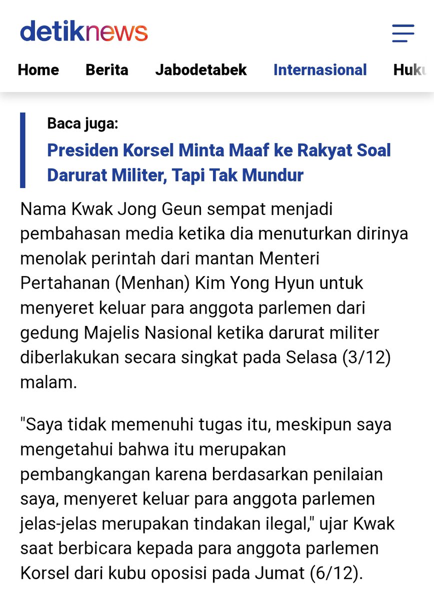 <a href="/tanyakanrl/">Tanyarl 💚</a> Mereka aslinya bisa milih. Di Amerika yg polisinya terkenal bajingan aja bisa milih bersama rakyat. Di Korsel waktu tiba2 darurat militer blm lama ini, memilih menolak perintah. Omong kosong lah ga bisa memilih.