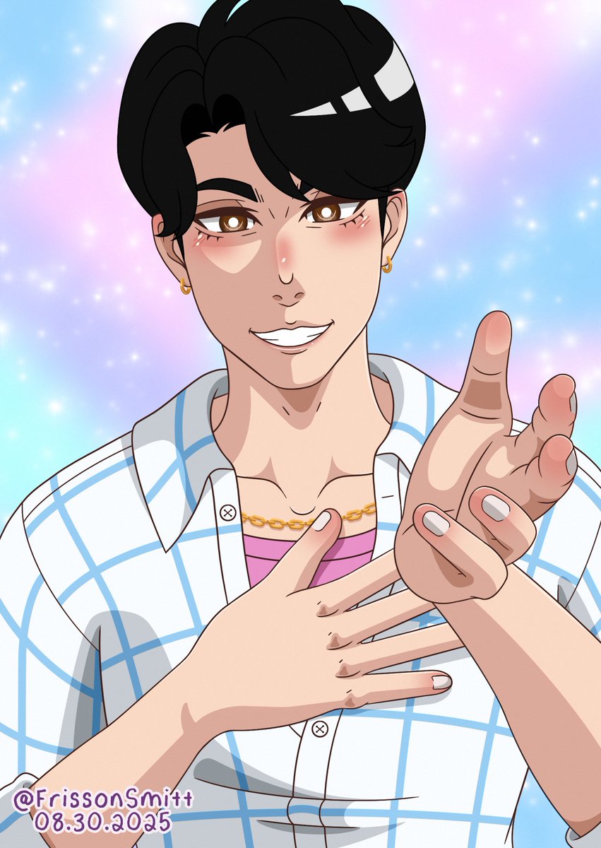 FrissonSmitt's tweet photo. This was my first time "animating," anything, so I hope the glitch effect comes across okay! #kpopdemonhunter #kpopdemonhuntersfanart #kpdh #kpdhfanart #Jinu #jinusaja https://t.co/8nR14UJVw3