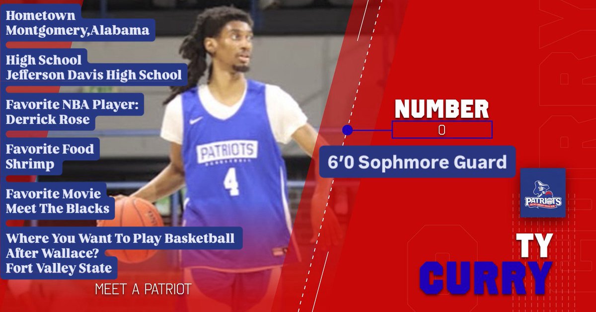 Patriots Nation things to know about Sophmore Guard <a href="/TCurry__1/">Tyree Curry</a> 🔴⚪️🔵
