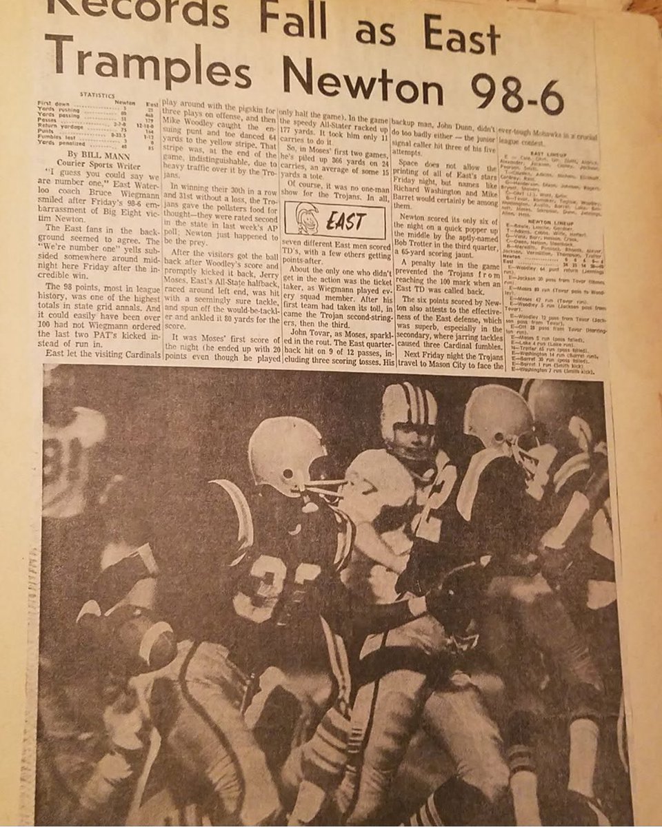 Thanks Joe Rodgers for sharing this article with me! It brings back many memories of my brother (Jerry) and East High football. Mythical State Champions for six years in a row, 56 game win streak…🤯
