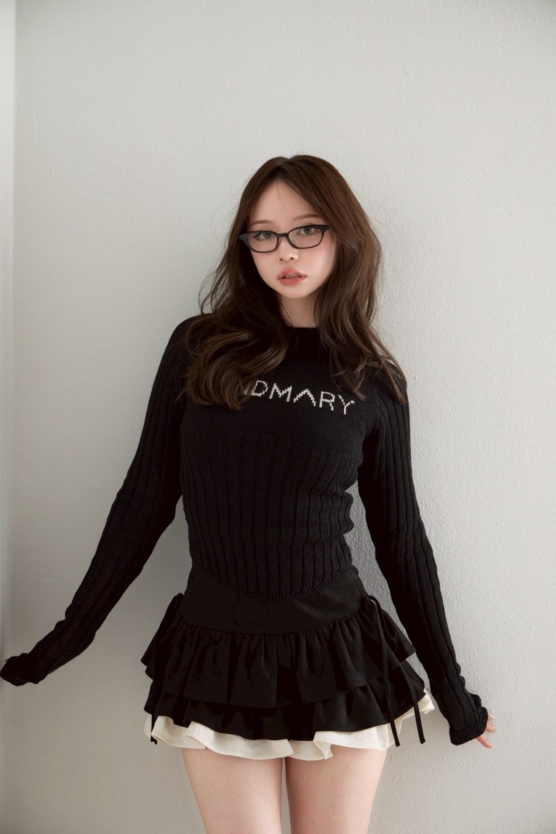 トップス Mary logo knit tops White andmary Mary logo knit tops white