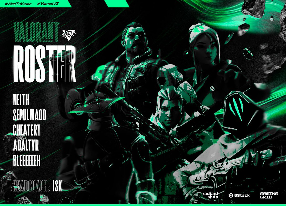 🟢 VIZION VALORANT | #VamosVZ 🟢

Nos enorgullece presentar a nuestro equipo encargado de representarnos en las competiciones actuales y futuras a lo largo de 2025.

Con este equipo damos inicio a un nuevo capítulo en Vizion, y estamos listos y emocionados por todo lo que está