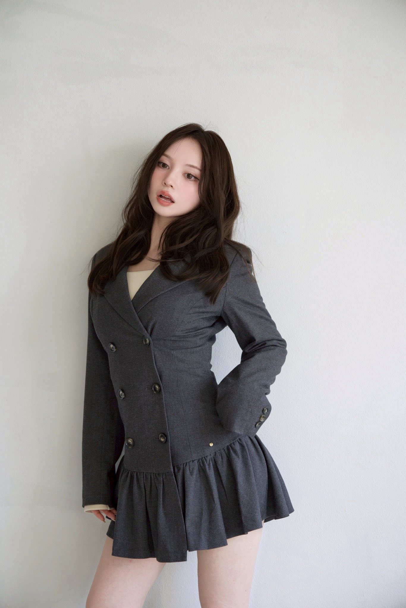 ワンピース andmary mary logo mini dress gray ANDMARY】Mary logo mini dress
