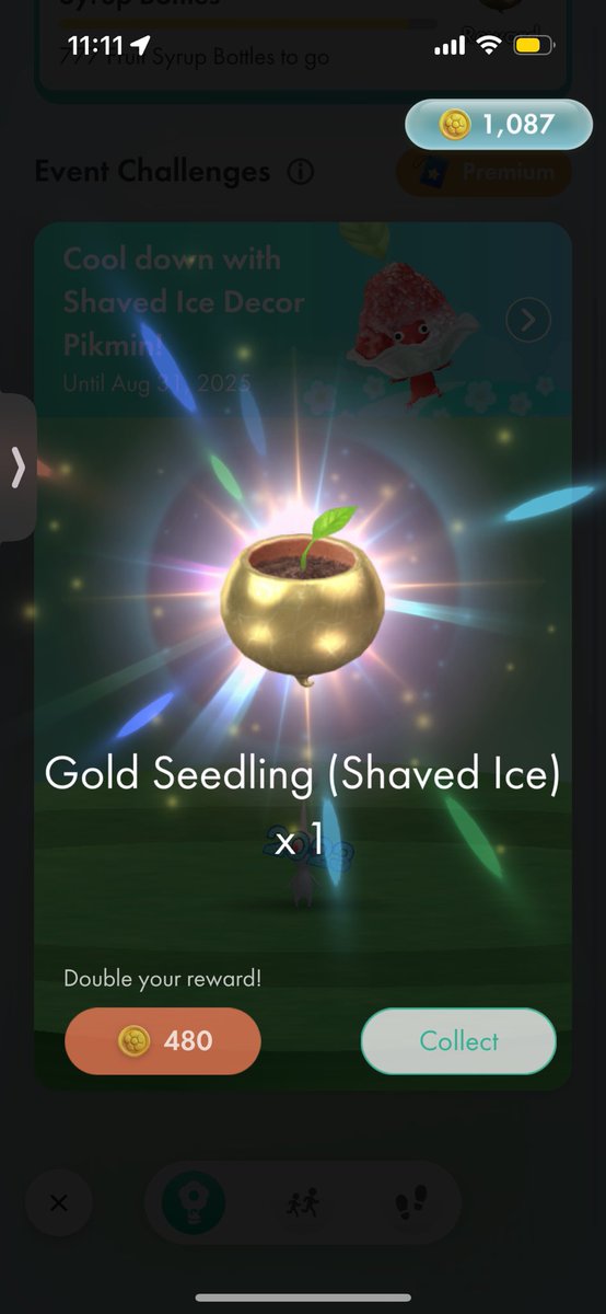 tekitourabbit's tweet image. カキ氷最後の苗。どーせまた岩でしょー #ピクミンブルーム #ピクミン夏のお題2025