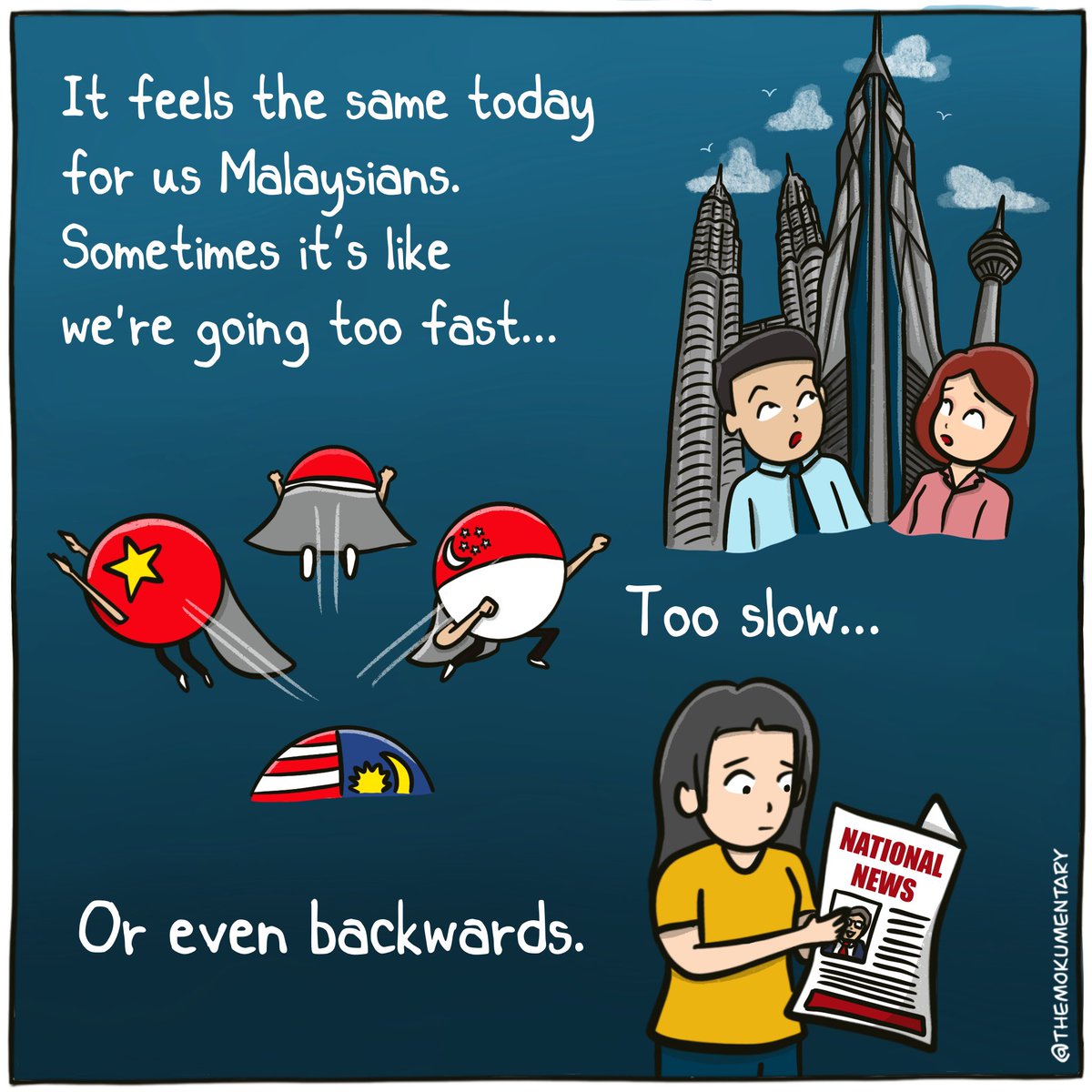 Drew this in 2022 for a brand collab, and I think it’s still relevant as before. Happy Merdeka dear Malaysia! ❤️🇲🇾

1/2
