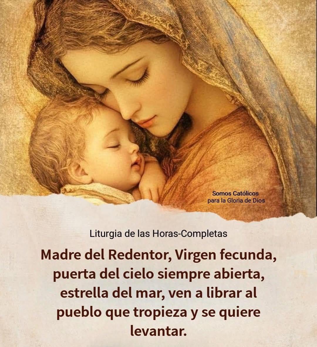 🙏 Dios te salve, María, 
llena eres de gracia;
el Señor es contigo.

Bendita Tú eres 
entre todas las mujeres,
y bendito es el fruto
de tu vientre, Jesús. 

Santa María, Madre de Dios,
ruega por nosotros, pecadores,
ahora y en la hora de nuestra muerte.

Amén. 😇