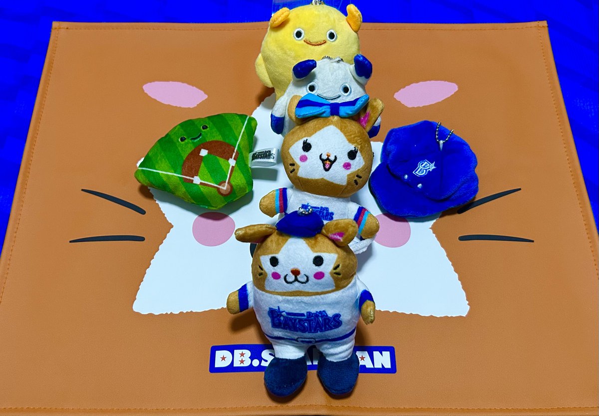 ベイスターズのぬいぐるみコンプリートしました☺️ にっこりーノの