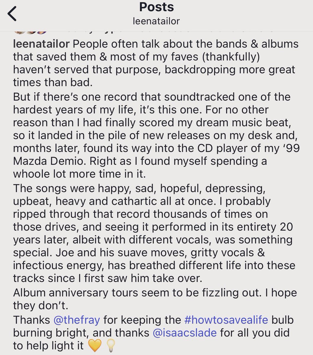 LeenaTailor's tweet image. 🎶 hold on tight, wait for tomorrow, it’ll be alright 🎶 

Thank you @TheFray 💡💛
@joekingofficial @TaIImountain #howtosavealife