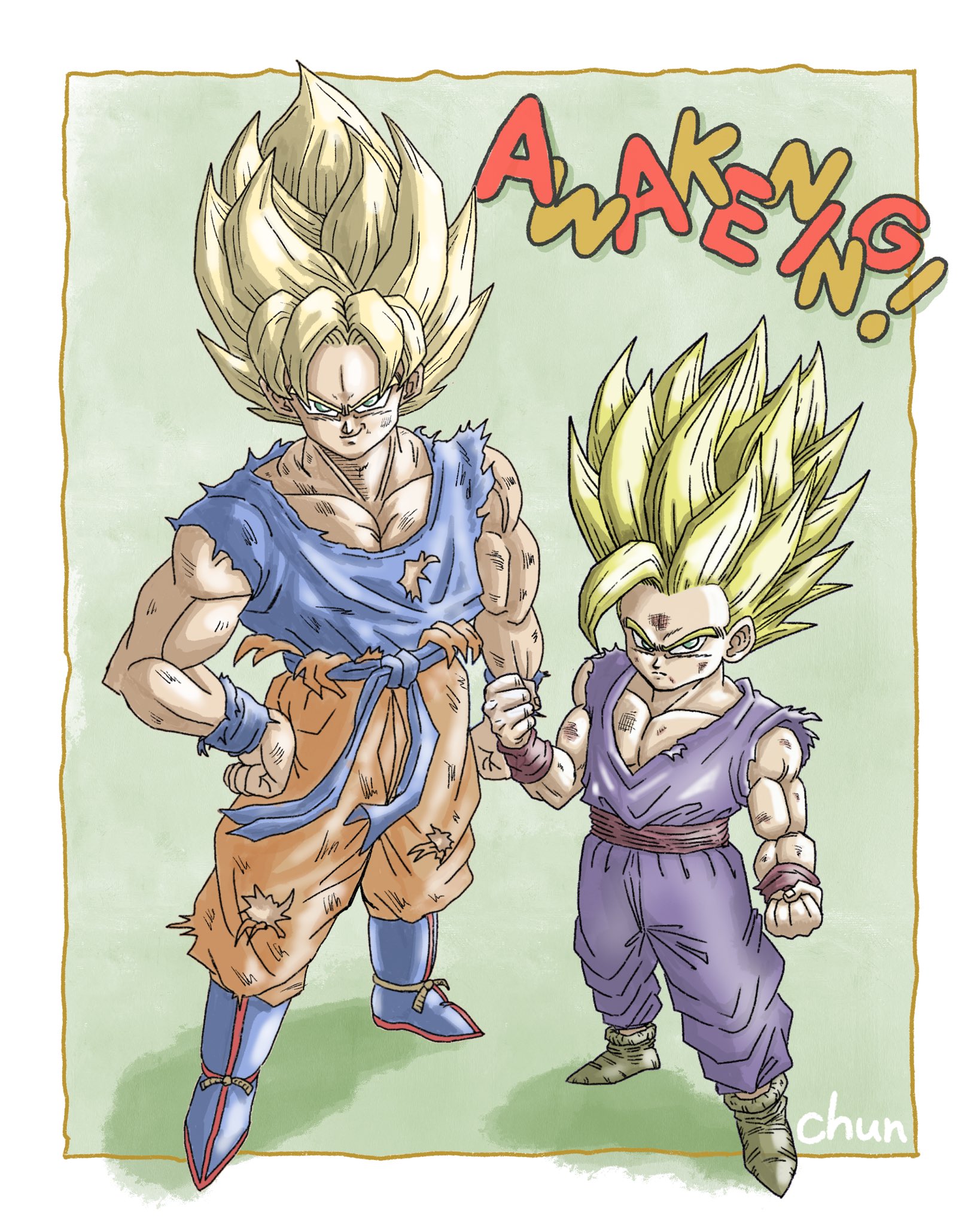 ドラゴンボール ファンアート 過去絵アップその② 4年前に描いたやつだけども、この頃は面長な