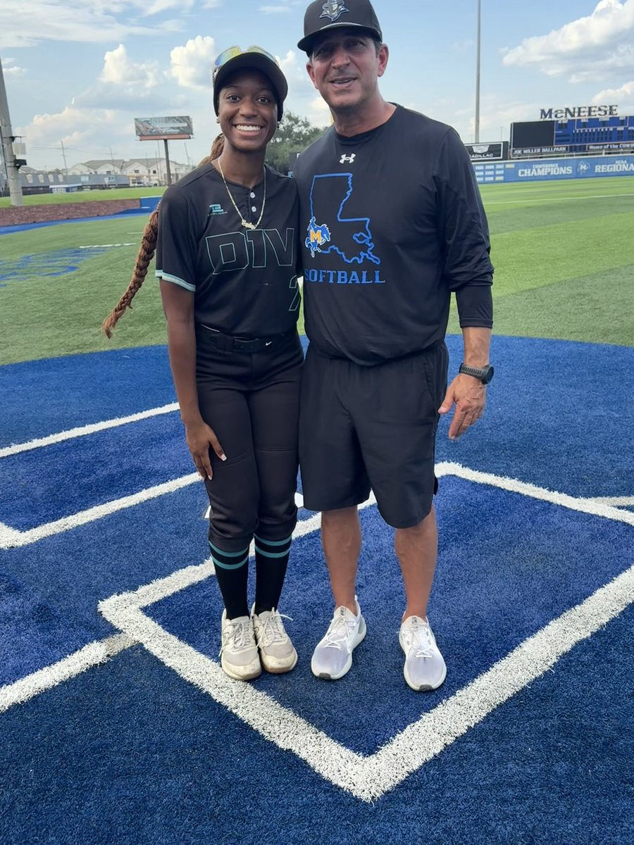 Cayley Windham (@cayleywindham07) on Twitter photo Thanks to <a href="/LandreneauJames/">james Landreneau</a> and <a href="/CoachEmPhillips/">Emily Phillips</a> for inviting me to a great camp! The experience was great and I learned a lot. #McNeeseState #GoCowgirls
<a href="/d1vision_sb/">D1VISION Softball</a> Thanks to <a href="/LandreneauJames/">james Landreneau</a> and <a href="/CoachEmPhillips/">Emily Phillips</a> for inviting me to a great camp! The experience was great and I learned a lot. #McNeeseState #GoCowgirls
<a href="/d1vision_sb/">D1VISION Softball</a>