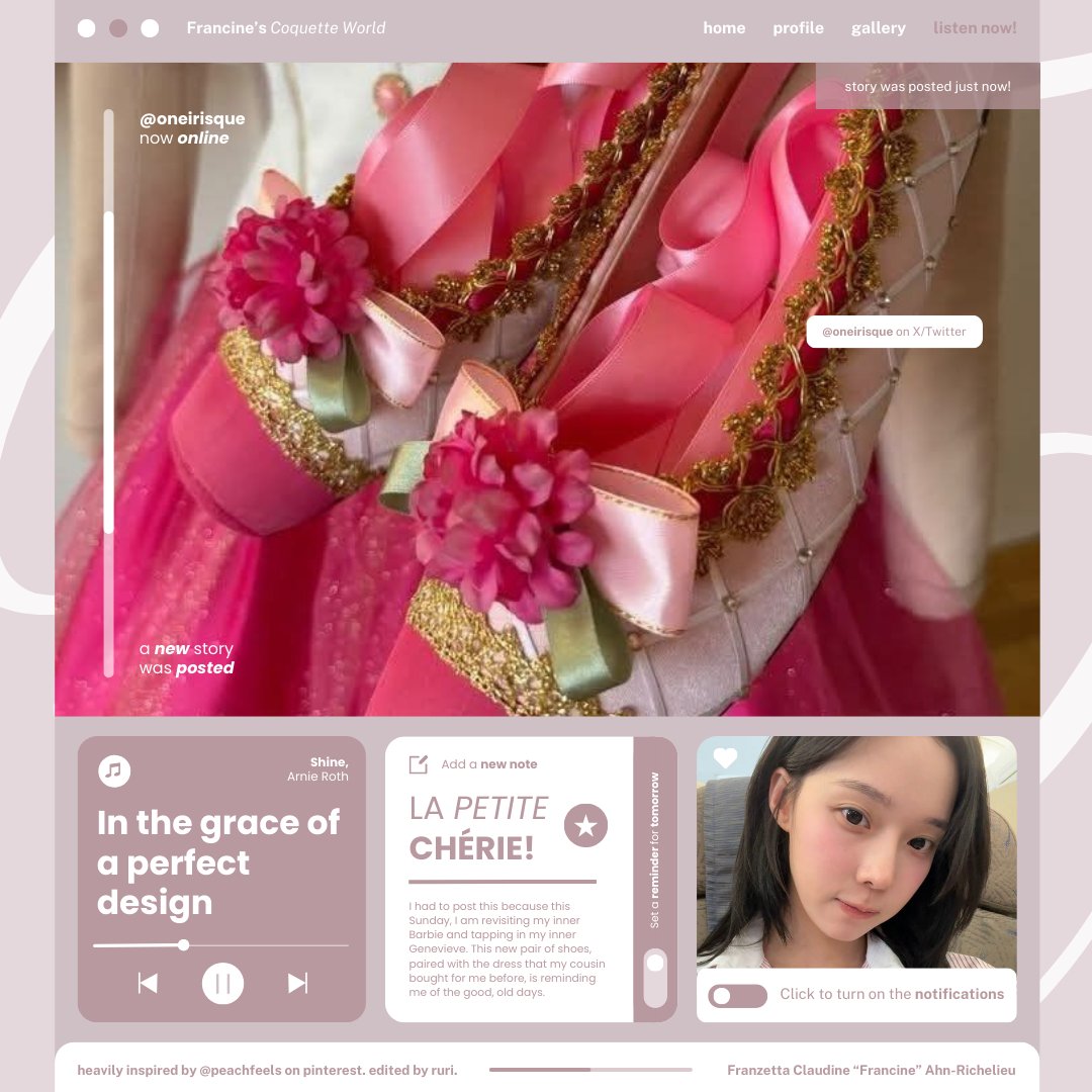 oneirisque's tweet image. ㅤㅤㅤㅤㅤ
ㅤㅤㅤla petite chérie francine stories!
ㅤㅤㅤ𖥻 2025년 08월 31일⨾ 10:38AM
ㅤㅤㅤㅤㅤ