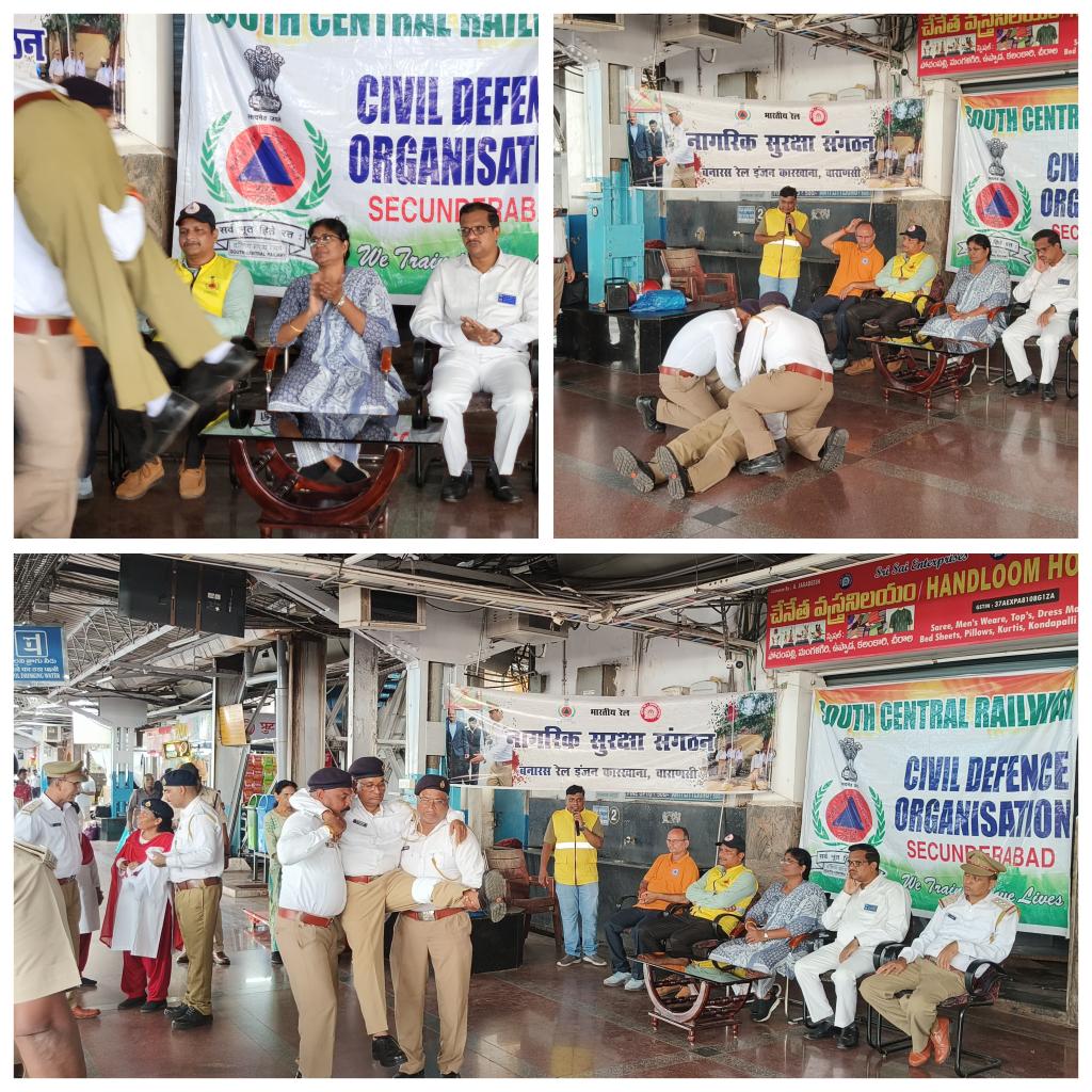 SCRCivilDefence's tweet image. A joint mock drill on crisis response, fire safety & rescue was conducted by SCR & BLW Civil Defence teams at Vijayawada Station on 29th Aug. Commended by media for its precision. Station Director Smt. M. Sailaja presided.
@RailMinIndia @DGFSCDHG @SCRailwayIndia @drmvijayawada
