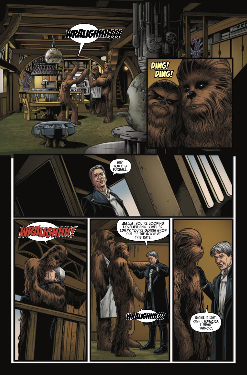 Han Solo visits Chewbacca and his family in the new comic series HUNT FOR THE FALCON

The comic follows Han and Chewie as they try to retrieve the Millennium Falcon before the events of The Force Awakens.