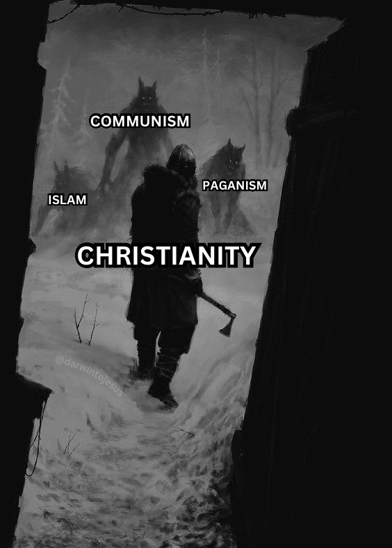 darwintojesus's tweet photo. The world needs Christianity. https://t.co/HlkBUfDvKU
