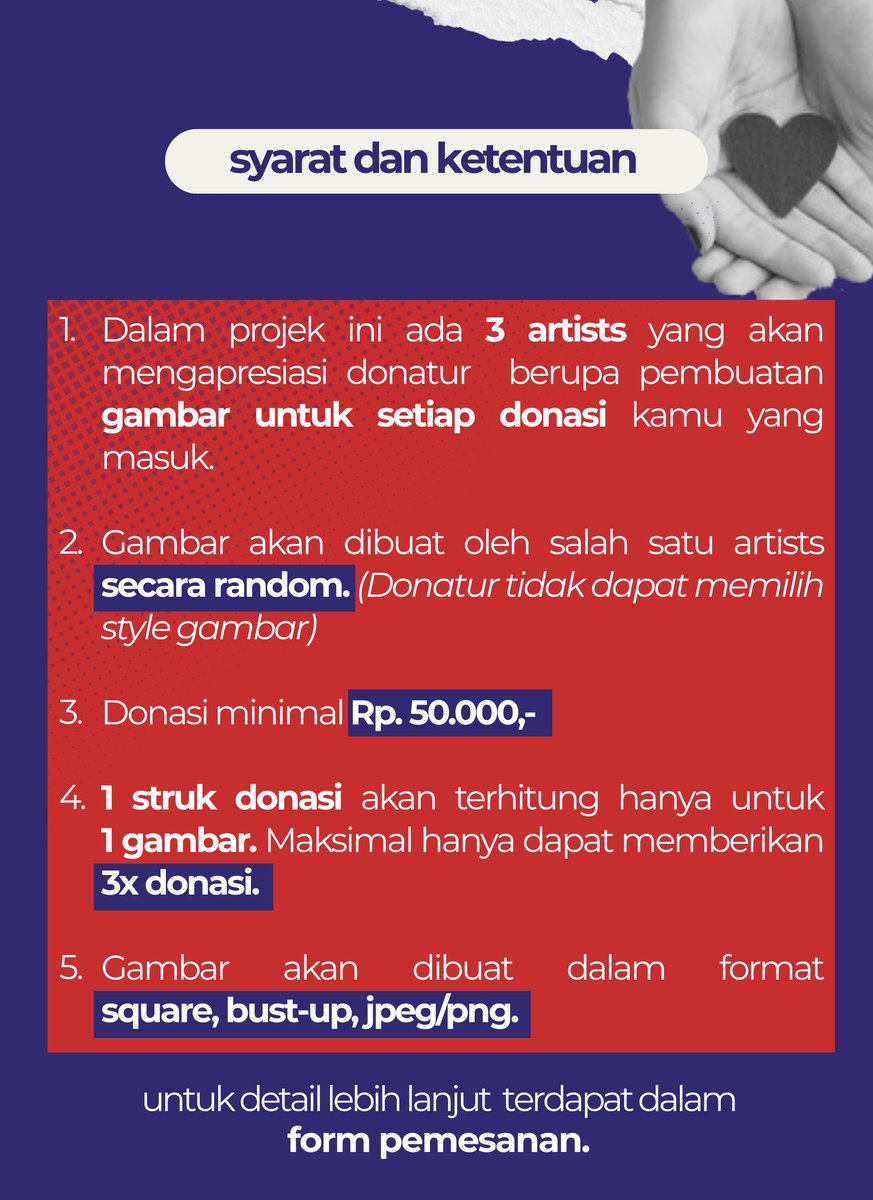 Art for Donation 🇮🇩

Halo! Kami bersama teman2 ilustrator, membuka commission art yang 100% pendapatannya akan disalurkan untuk Massa Aksi Demo.

Dengan minimal donasi Rp 50.000, kami akan memberikan apresiasi berupa gambar!

🔗 bit.ly/ArtforDonation…