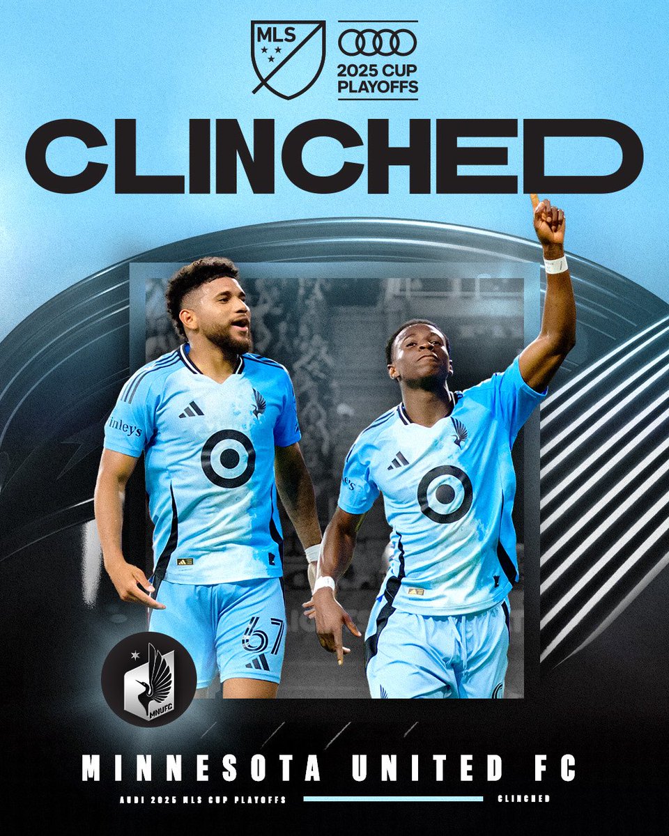 Welcome to the postseason, Loons.

<a href="/MNUFC/">Minnesota United FC</a> seal their Audi #MLSCupPlayoffs spot! ✔️