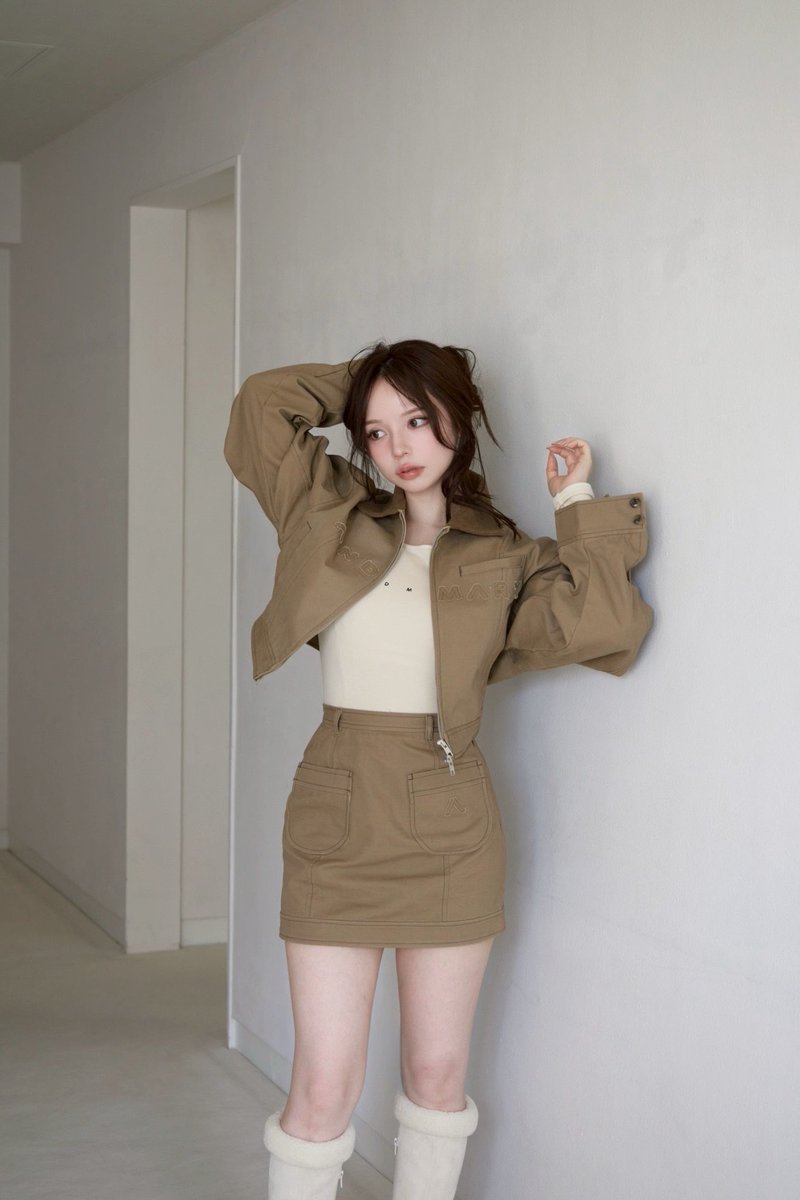 ジャケット・アウター andmary Harper loose twill jacket beige andmary (@andmaryofficial): 