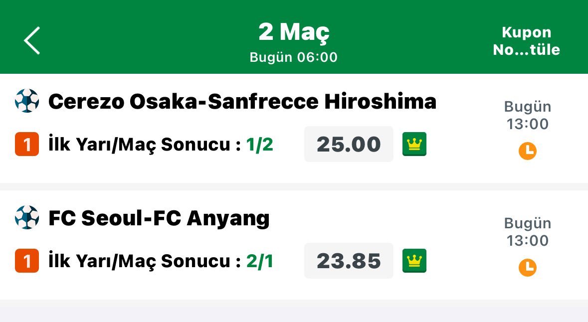 ERKEN SEANS İKİLİ 🧏🏼

596 ORAN!!

BOL ŞANS 🍀🍀