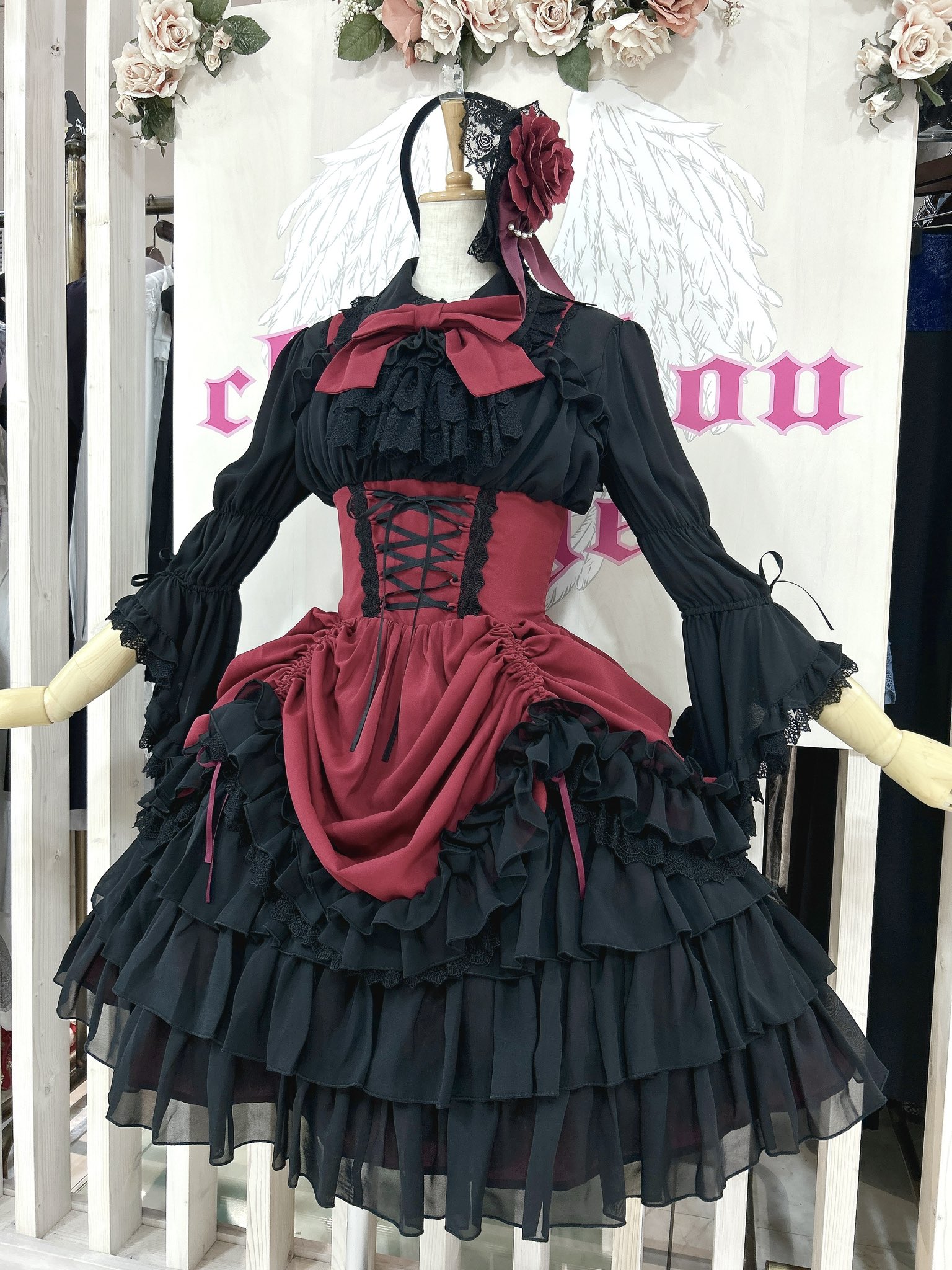 アトリエピエロ JSK＋カチューシャset ATELIER PIERRROTバッスルコルセットJSKネイビー&カチューシャ