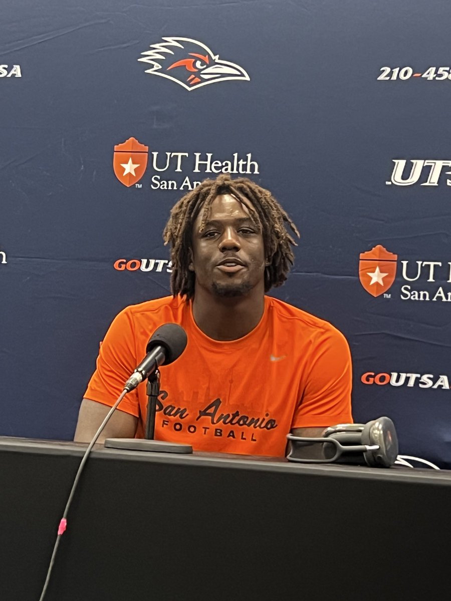 OLB Shad Banks talking with media following UTSA’s 42-24 loss to Texas A&amp;M