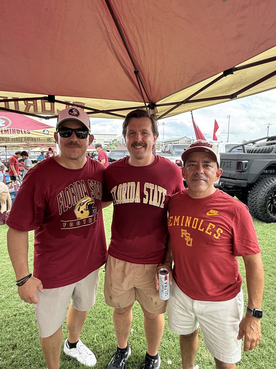 Tough some friends to Tallahassee for our big game. How the smiles persist through the game, lol!   Go Noles!