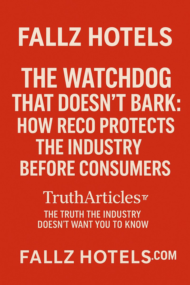 ◉ The Watchdog That Doesn’t Bark: How RECO Protects The Industry Before Consumers

It’s time we admit the watchdog is asleep, or worse, guarding the wrong side.

fallzhotels.com/the-watchdog-t…

#RECO #RealEstateCouncil #Ontario #RealEstate #Realtor #RealEstateSalesperson