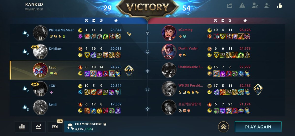 29 - 54

They can't end it with Sion in the game! I'll make sure to ban him next game. I don't wanna experience this. 😭