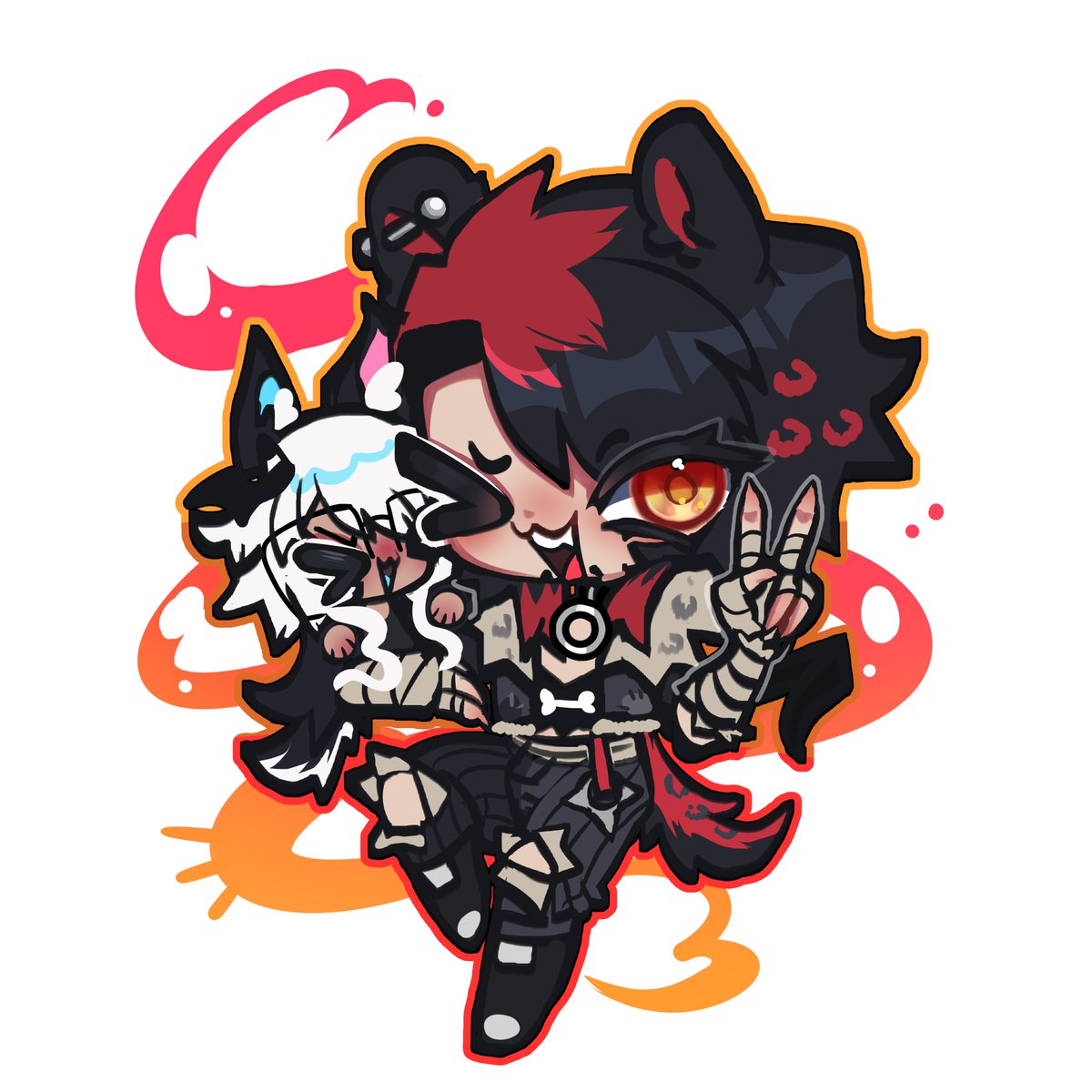 RemithanVT's tweet image. 𝕾𝖙𝖎𝖈𝖐𝖘 𝖆𝖓𝖉 𝖘𝖙𝖔𝖓𝖊𝖘 𝖒𝖆𝖞 𝖇𝖗𝖊𝖆𝖐 𝖞𝖔𝖚𝖗 𝖇𝖔𝖓𝖊𝖘...
...𝔟𝔲𝔱 𝔪𝔶 𝔧𝔞𝔴𝔰 𝔴𝔦𝔩𝔩 𝔡𝔬 𝔪𝔲𝔠𝔥 𝔴𝔬𝔯𝔰𝔢.

I'm Remi, your favorite boneyard bastard. I may not be a skunk any more, but I promise you, this hyena is just as rotten as ever!

🎨: @Gloomiboo