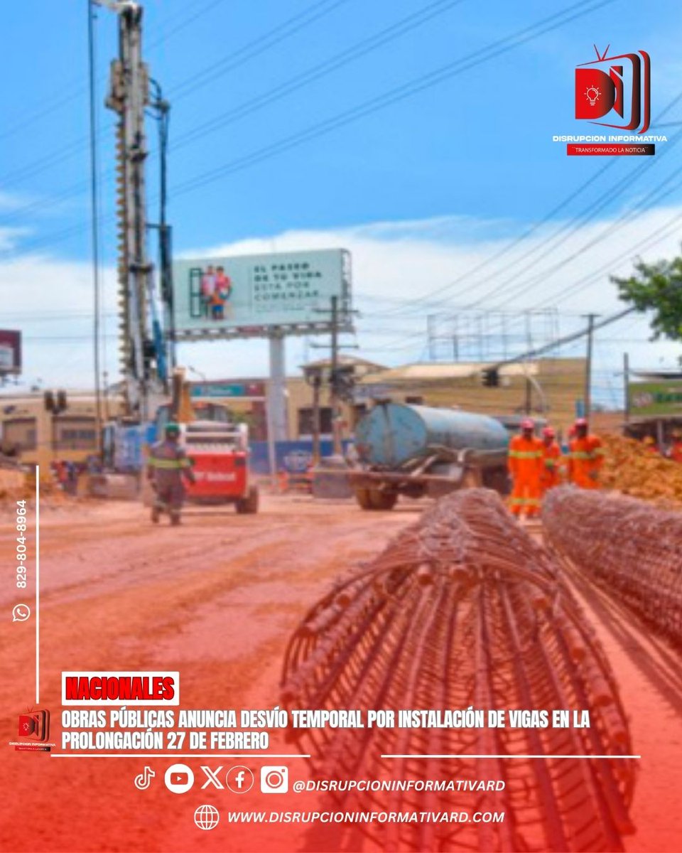 El Ministerio de Obras Públicas y Comunicaciones (MOPC) informó que este sábado 30 y domingo 31 de agosto se aplicará un desvío en la Prolongación 27 de Febrero, en dirección Oeste.¡Conoce más aquí!
👇
disrupcioninformativard.com