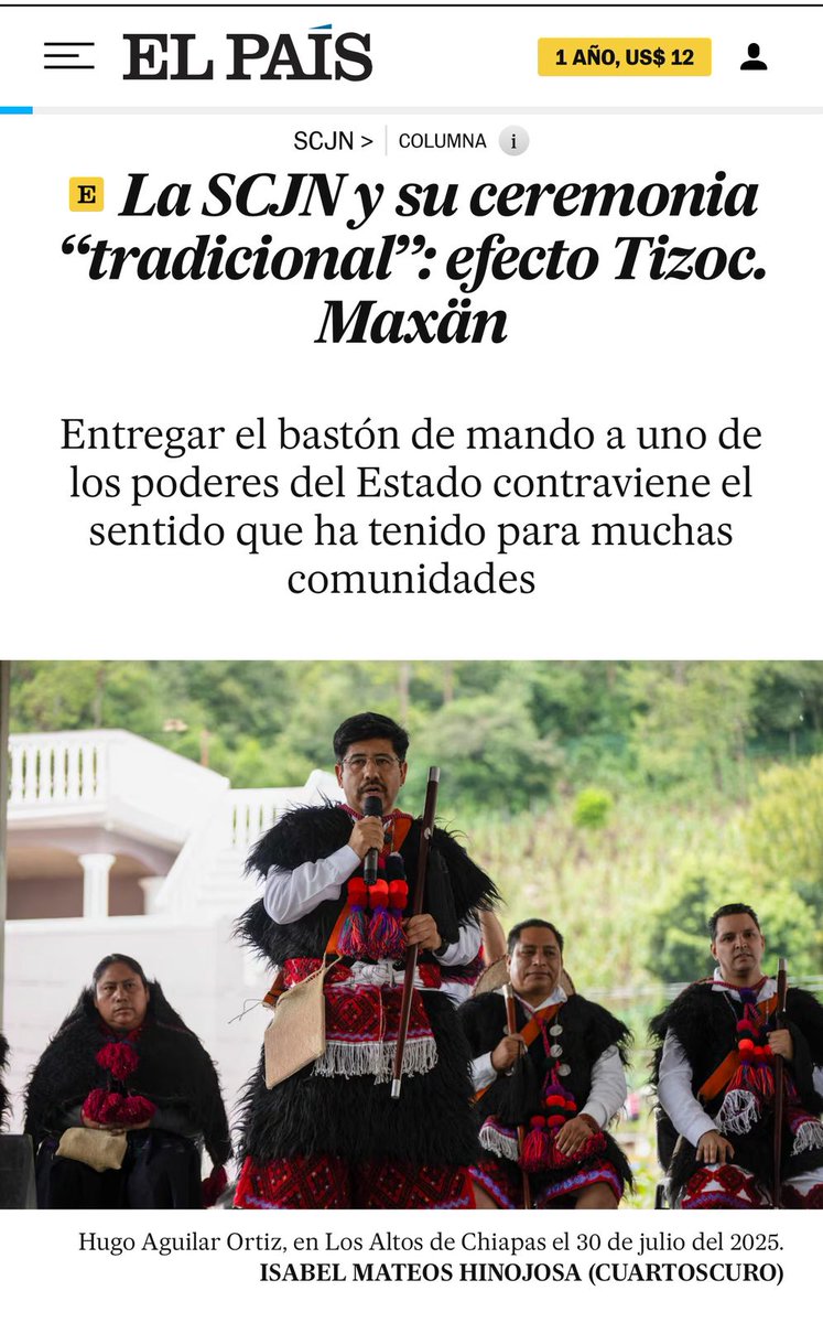 Las llamadas ceremonias “indígenas” que despliega la 4T: no importa a qué pueblo pertenece, después de todo, cumple con los requisitos del estereotipo de lo que se piensa debe ser una ceremonia indígena
<a href="/YasnayaEG/">Yasnaya Elena</a>