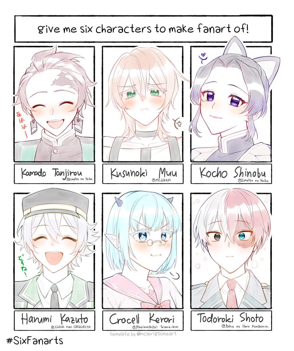 8seMudai's tweet photo. ＃鬼滅の刃
#04_m 
#クロケスタ_FA 
#clqst_fa 
#魔入間
#僕のヒーローアカデミア https://t.co/meiXTvRvLh