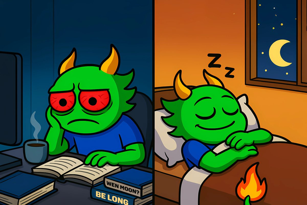 😵 Studying charts all night?
VS.
😴 Holding $LONG and sleeping tight.

#BeLONG #shill2moon