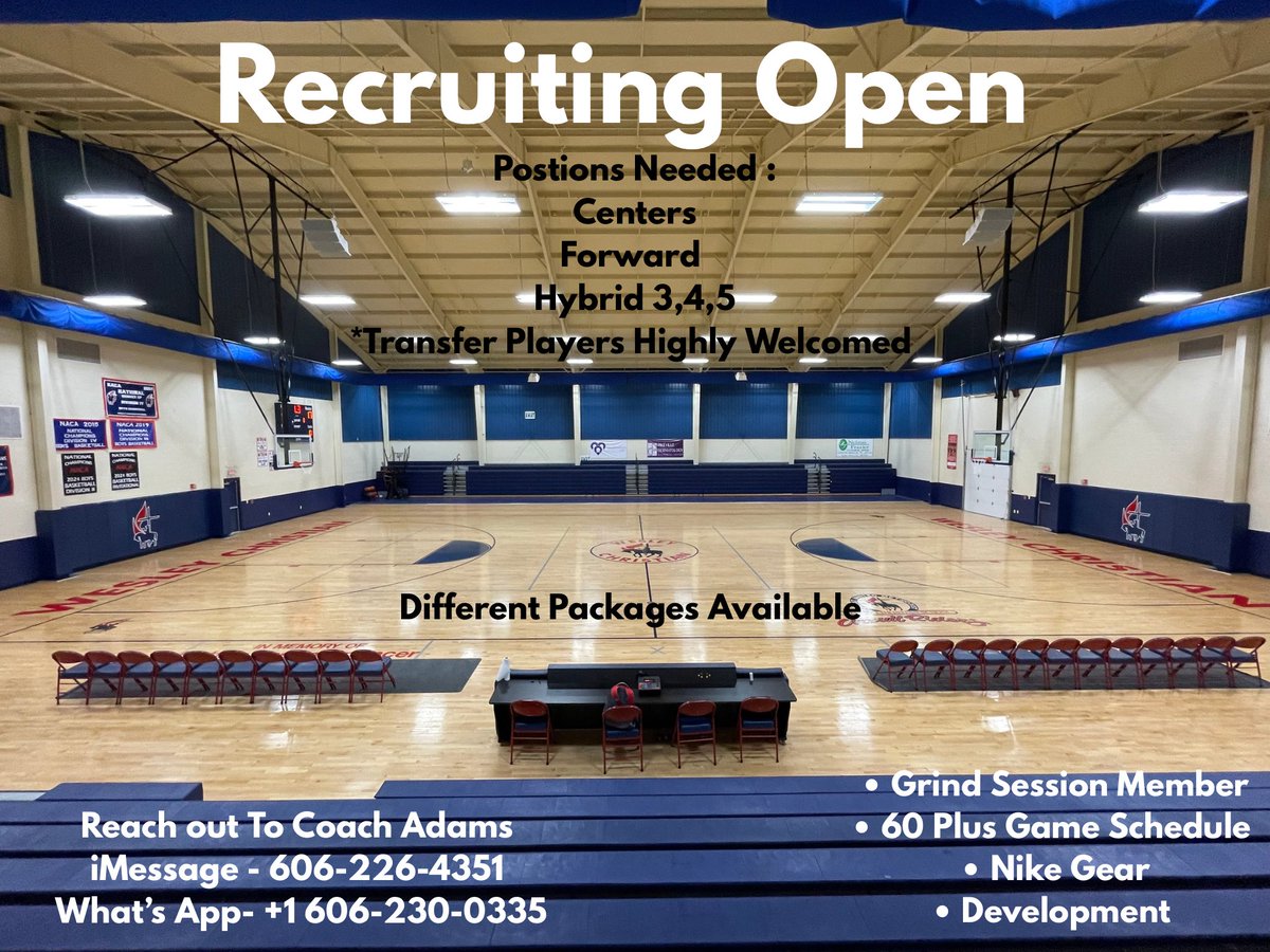 3 Spots Left On This years Roster! Looking for Certain Positions! Transfer’s Highly Welcomed! Hit Coach Adams line!!!
