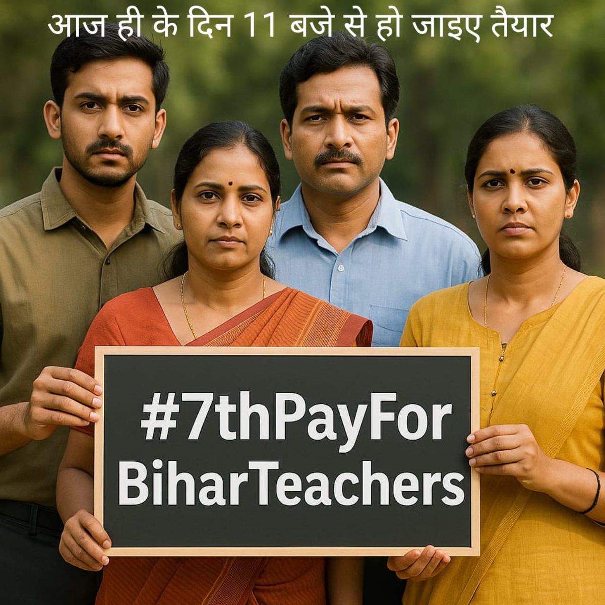 Alok_Srivastava's tweet image. आज का हैशटैग👇👇
#7thPayForBiharTeachers