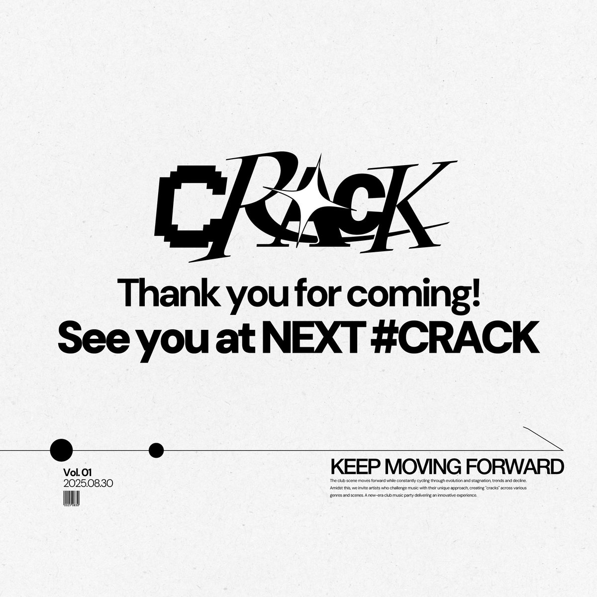 CrackNagoya's tweet image. ▣ Thank you! ▣

CRACK、ご来場いただきありがとうございました🙏🏻

尖りに尖ったそれぞれの個性が光るパーティーになりました！

次回開催日はアカウントをチェックしてお待ちください✔️

#CRACK