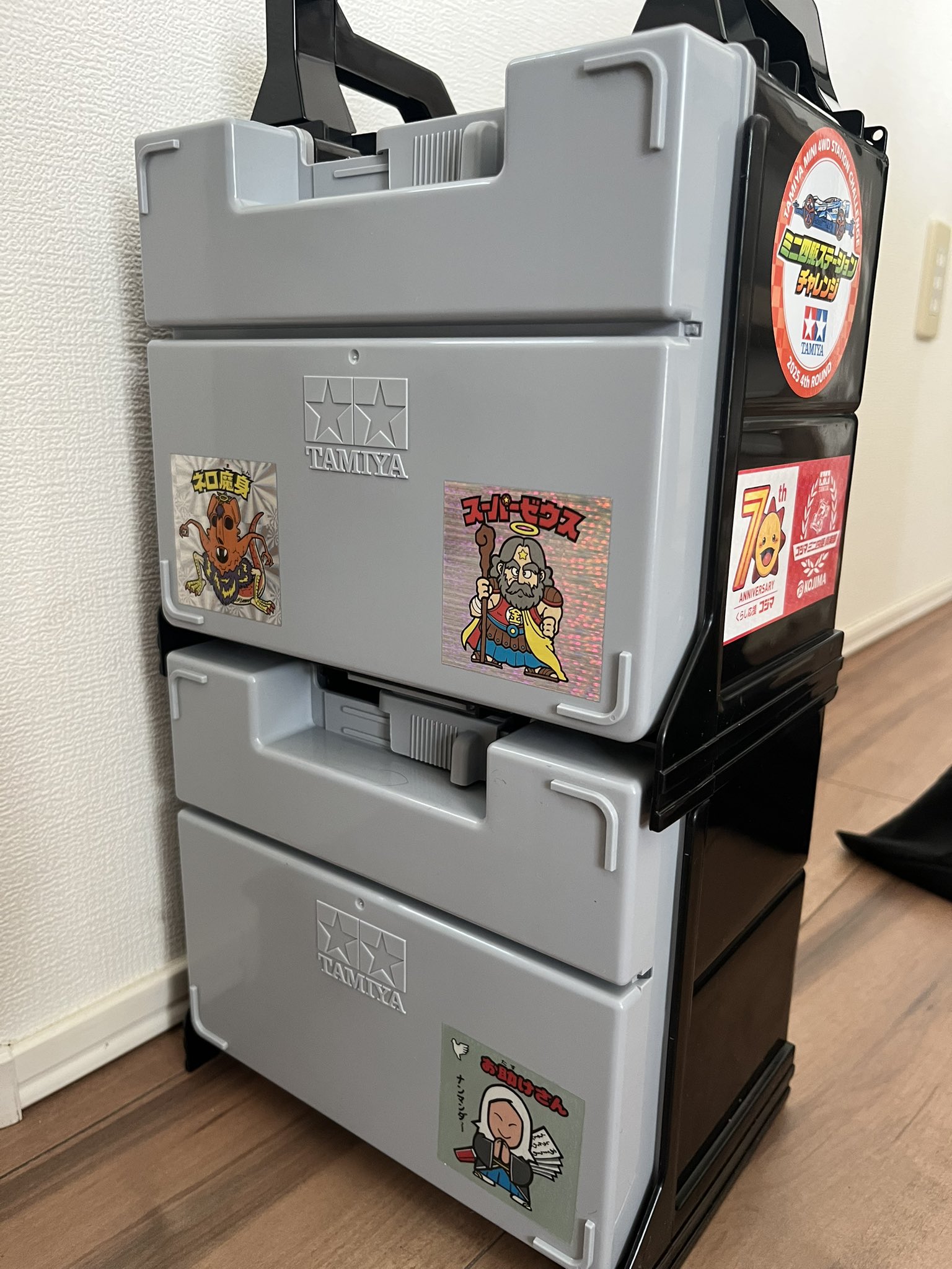 ミニ四駆　5台　収納ボックス付き昭和レトロジャンク品　お盆限定 おじまお on X: 