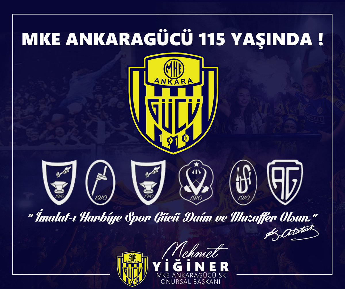 Hizmet etmekten daima onur ve gurur duyduğum, omuz omuza sevinçler, hüzünler ve şampiyonluklar yaşadığımız; mazisinde nice kahramanlıkları, azim ve mücadeleleri barındıran şehrimizin gururu, asırlık çınar MKE Ankaragücü’müzün 115. kuruluş yıl dönümü kutlu olsun.