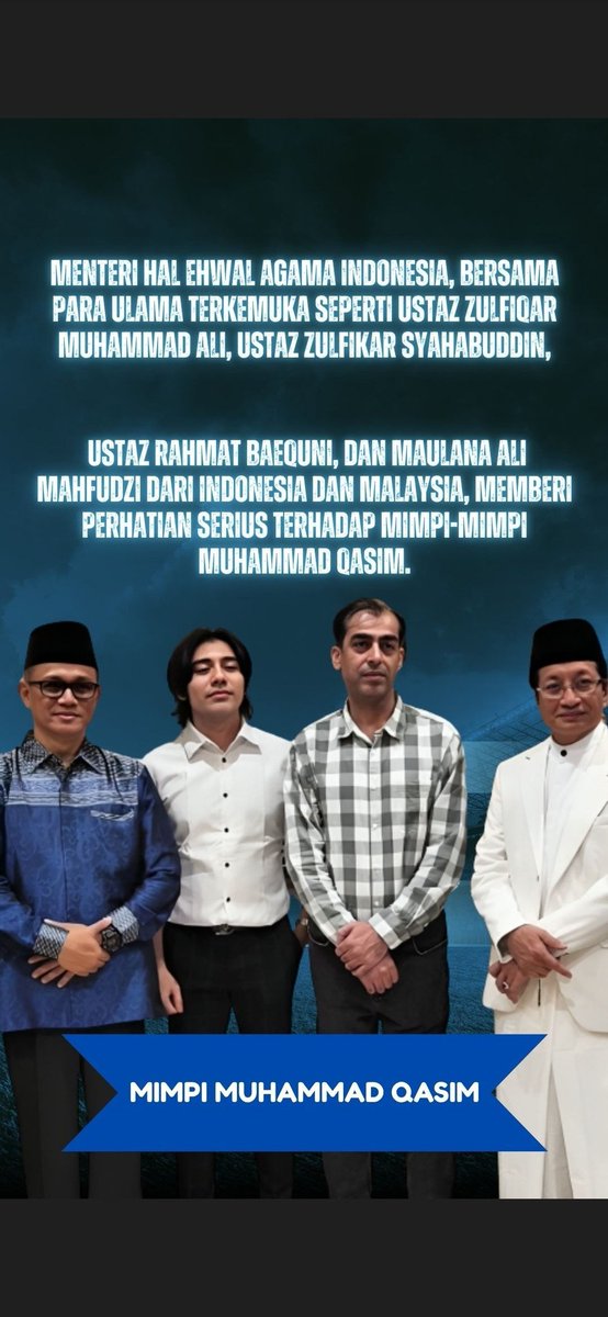 Muhammad Qasim 
Menteri Ahama Indonesia bersedia bertemu Muhammad Qasim