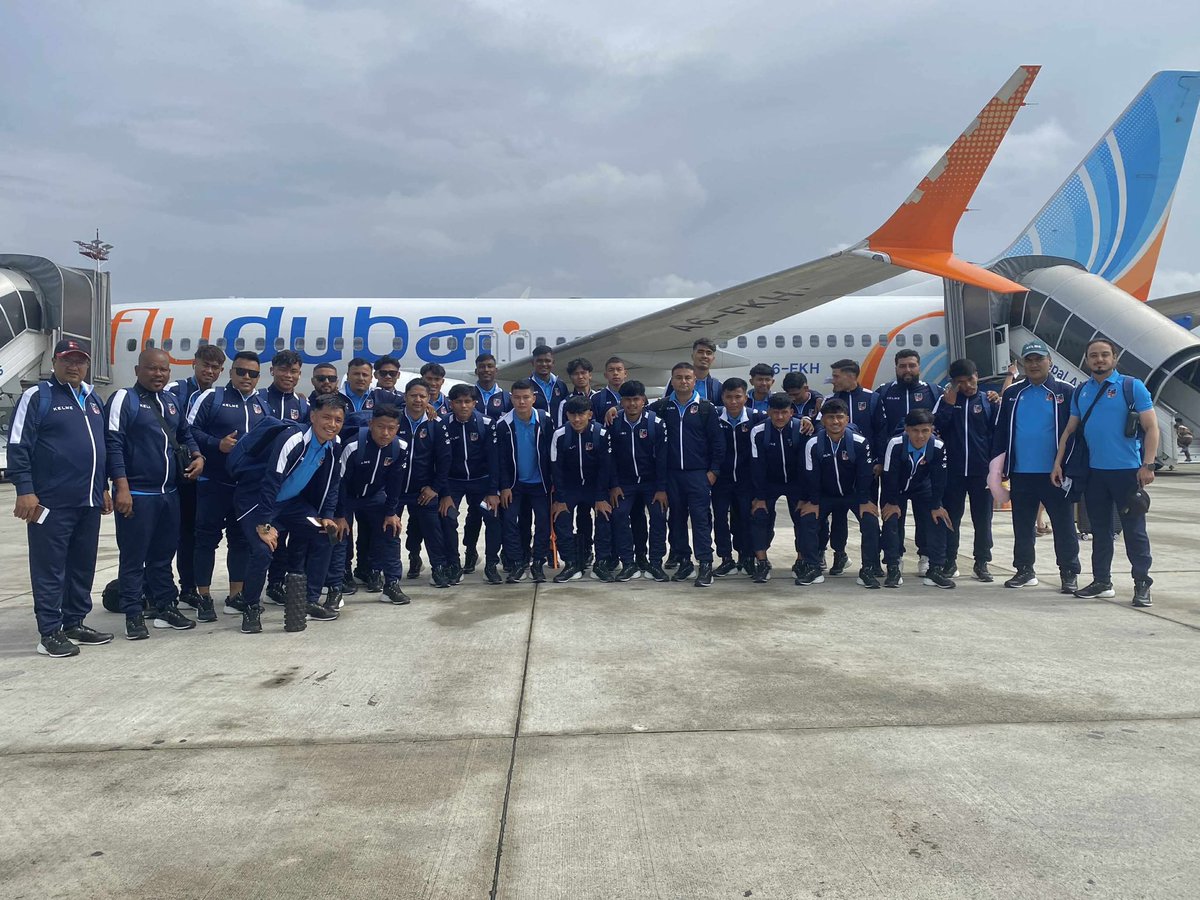 Nepal U23 Team is off to Tajikistan 🇹🇯 ✈️ 

Travelling to Central Asia is always tedius. Boys will spend 10hr 55mins transit in Dubai, UAE 🇦🇪