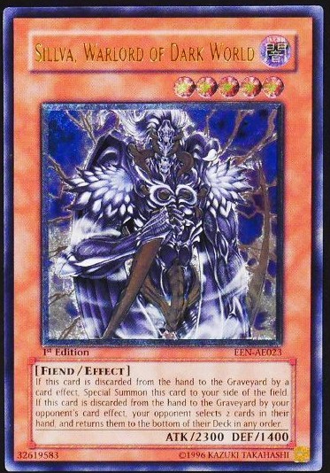 遊戯王　暗黒界の狂王ブロン　旧アジア版　レリーフ　EEN-AE022 遊戯王 暗黒界の狂王 ブロン 旧アジア版 1st レリーフ 遊戯王