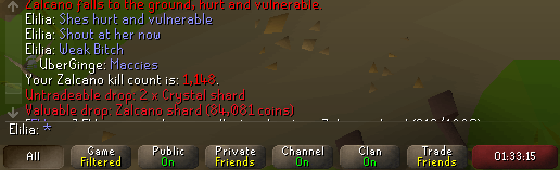 FINALLY got my first unique from zalcano, apparently calling her a weak bitch works