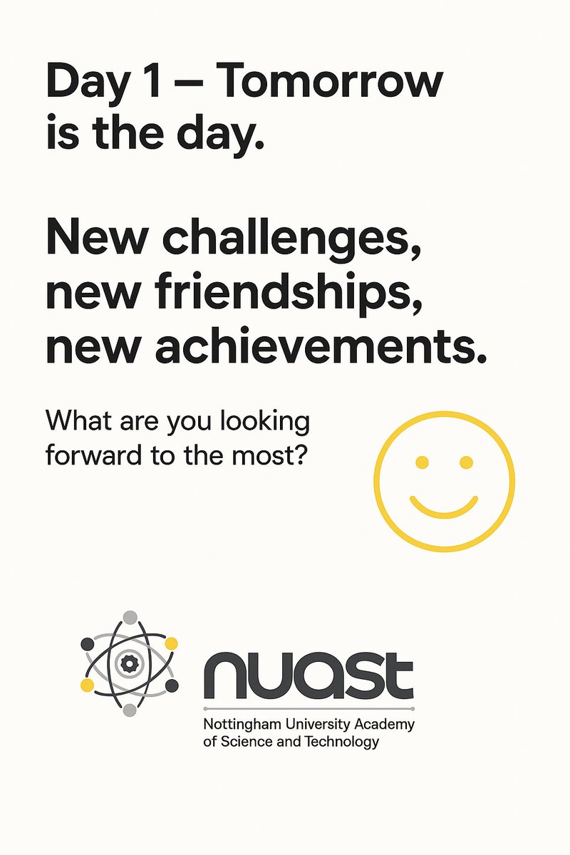 ✨ Day 1 – Tomorrow is the day! ✨ 
(For Y7 and 12 only....Everyone in Tuesday 🙂)

A new year means a fresh start: new challenges, new friendships, new achievements. The key? Showing up and being present every single day. 🌟

Tomorrow, whether you’re starting as a Year 7, Year