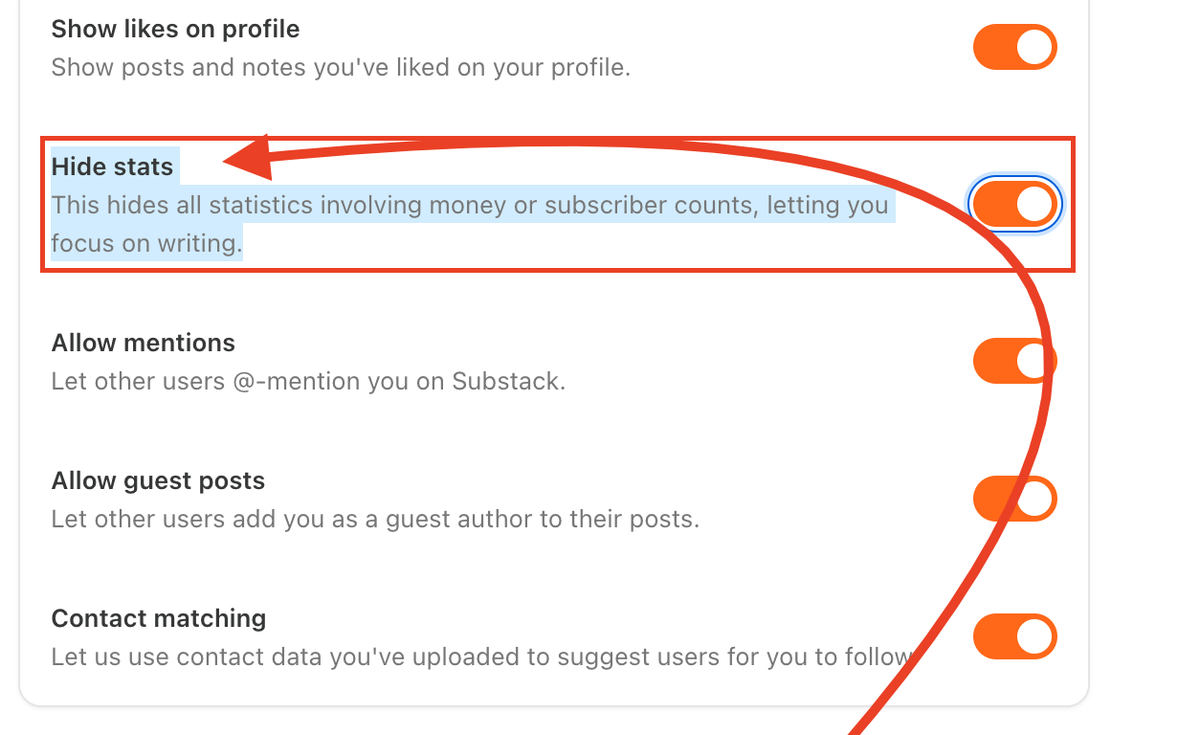 phenrysay's tweet image. #Substack offers a built-in &quot;Hide Stats&quot; option - No need to build a browser extension to hide unnecessary stats to stay focused. All social platforms should have such an option. This is genius!⚡️ Remember, less things, less complexity, is always more🔥

#efficiency #productivity