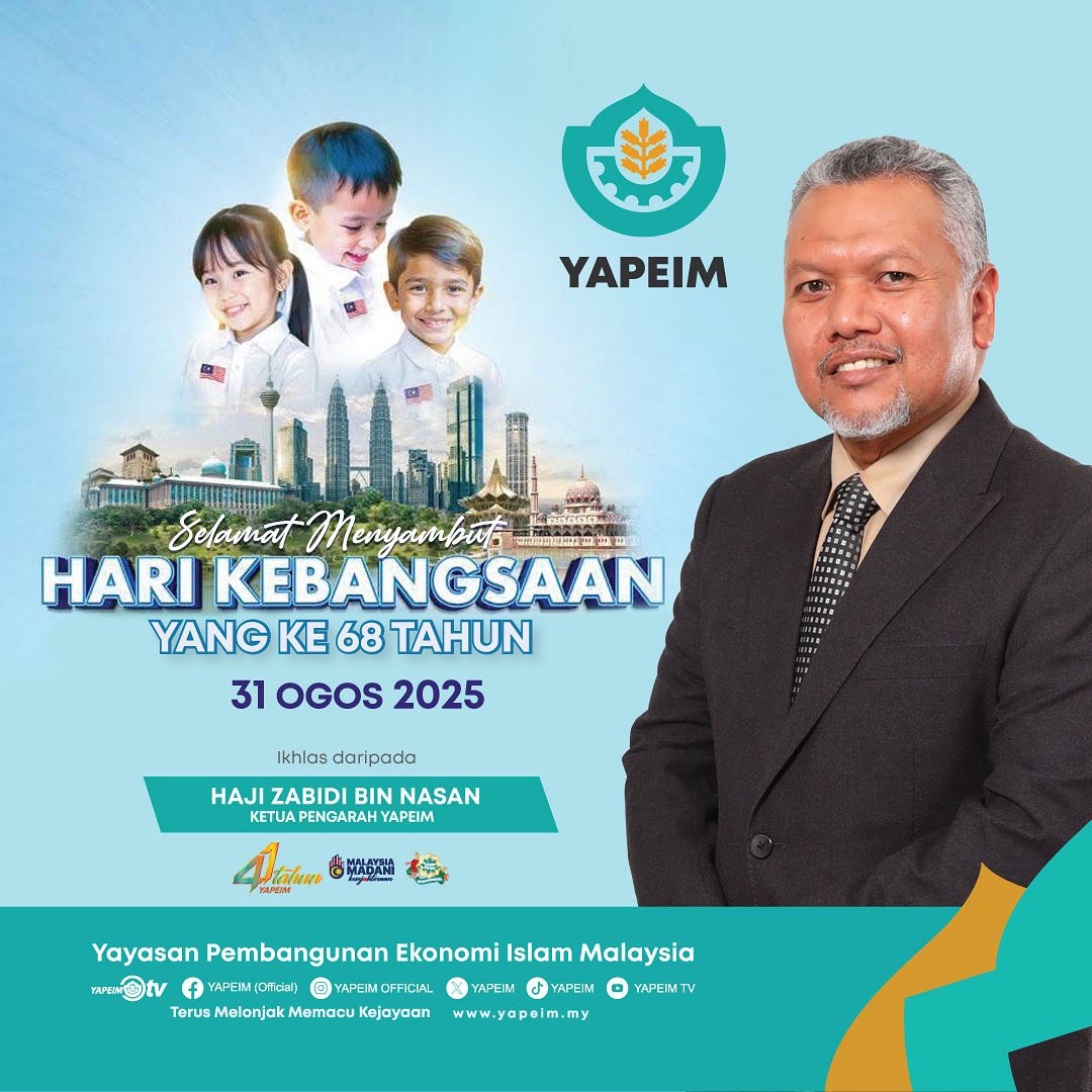 SELAMAT MENYAMBUT HARI KEBANGSAAN 2025

Hari Kebangsaan mengingatkan kita tentang erti perjuangan dan pengorbanan. Semoga semangat patriotisme ini menjadi pendorong dalam melakar masa depan negara yang lebih cemerlang.

“Malaysia MADANI: Rakyat Disantuni”

Ikhlas daripada:
Haji