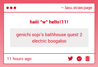 That's my dream, and if we won't get it next week I'm drawing naked Sojo in the bathhouse MYSELF
