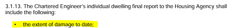 Marti_McE1's tweet photo. Government Indemnified, Framework Engineers contracted to @HousingAgencyIE were directed to "assess the extent of damage to date" - They didn't. These homes never stopped deteriorating. @JamesBrowneTD @charleswardtd @PadraigMacL @EngineerIreland  @fiannafailparty @FineGael https://t.co/7VbPjwVJbJ