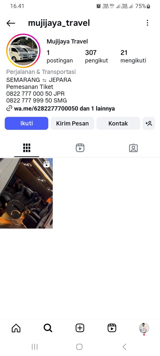 Terpantau di seberang Udinus sudah ada travel pendatang baru rute Semarang - Jepara. Muji Jaya Travel mulai beroperasi.