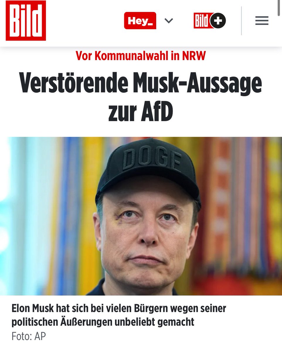 Elon Musk sagt:“Entweder Deutschland wählt die <a href="/AfD/">AfD</a> oder es ist das Ende Deutschlands“! 

Ich sage euch etwas dazu, Er hat vollkommen recht. Es sind hier Mächte und Investoren am Werk, die haben auf unsere Schulden und Deindustrialisierung gesetzt ! 

BlackRock gehören neuerdings